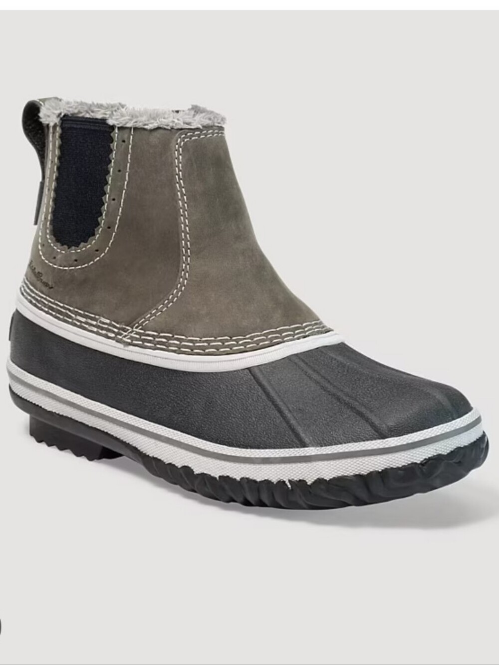 Eddie Bauer Hunt PAC Slip On Winter Chelsea Duck Boot Leather Weatheredge Size 7